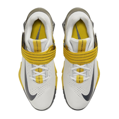 Nike Savaleos Weightlifting Shoes - Color: 101-White / Metallic Gold / Wolf Grey Photon Dust