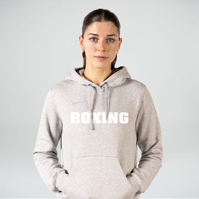 Nike Women's Boxing Club Fleece Hoodie - Grey/White