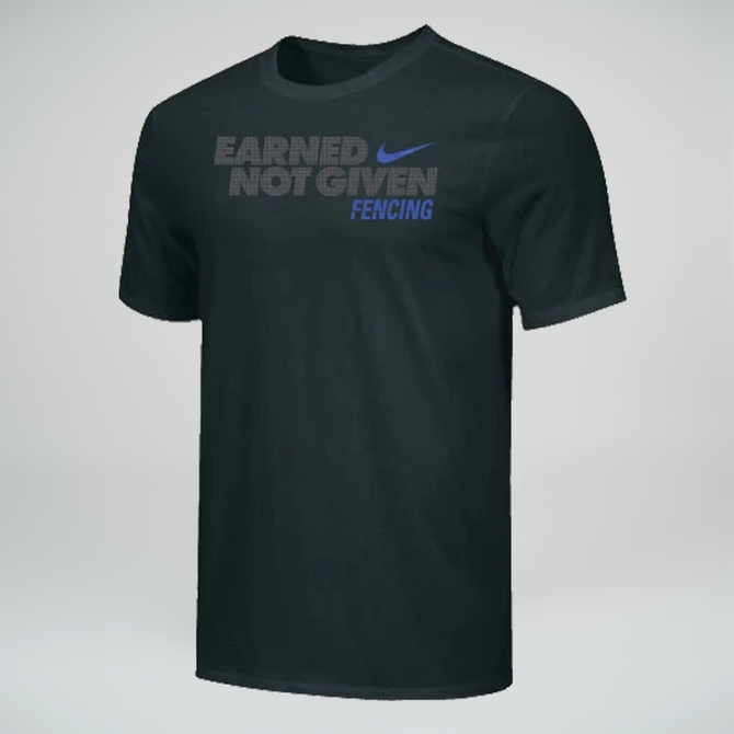 Nike Men's Fencing Earned Not Given Tee - Black/Grey/Blue