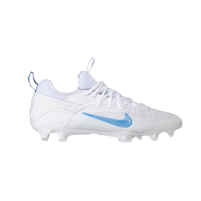 Nike Huarache 9 Elite Low LAX Lacrosse Shoes  - Color: 103 - White/University Blue White