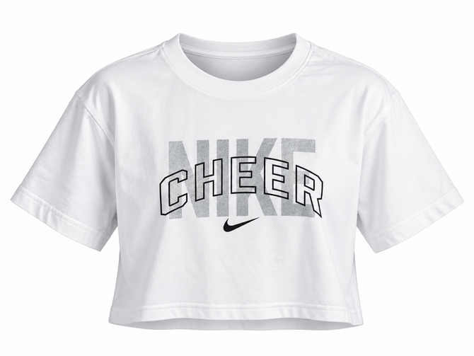 Nike Women's Cheer Arch Crop Dri-FIT Cotton Tee - White 