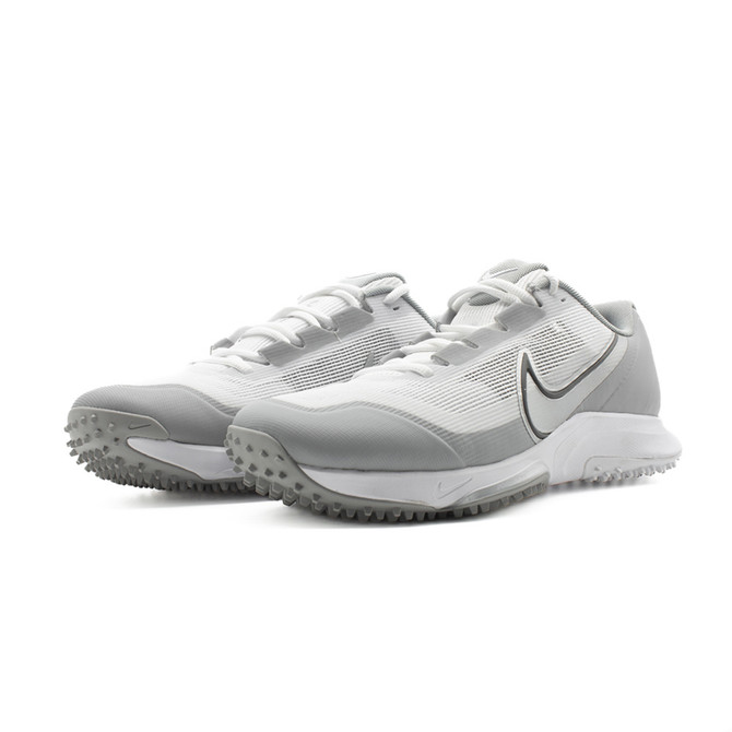 Nike React Vapor Drive 2 Field Hockey Shoes - Color: 101 White/Smoke Grey/Metallic Silver