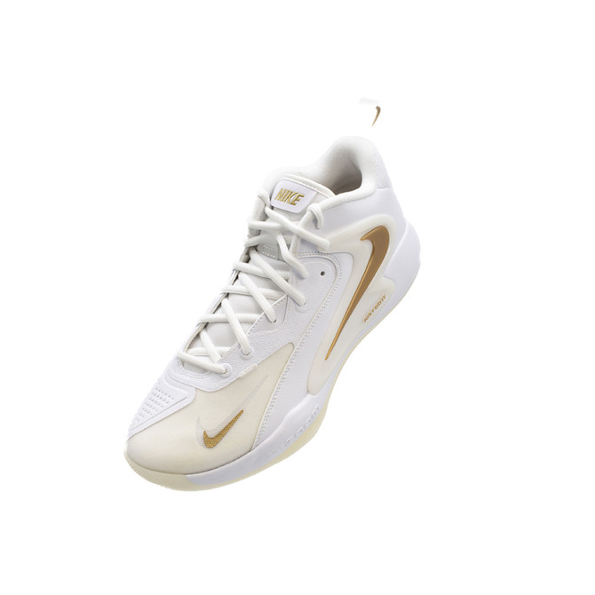 Nike Zoom Hyperset 2 Volleyball Shoes - Color: 104 - White/White Metallic Gold