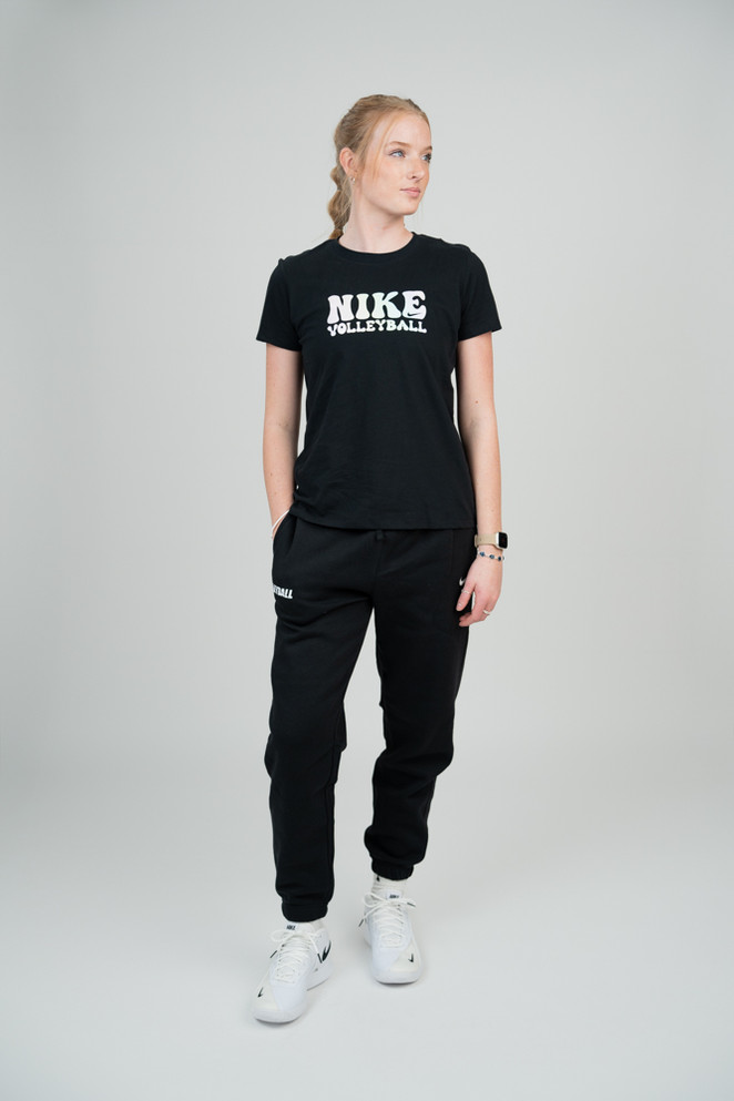 Nike Women's Volleyball Groovy Pastel Dri-Fit Cotton Tee - Black