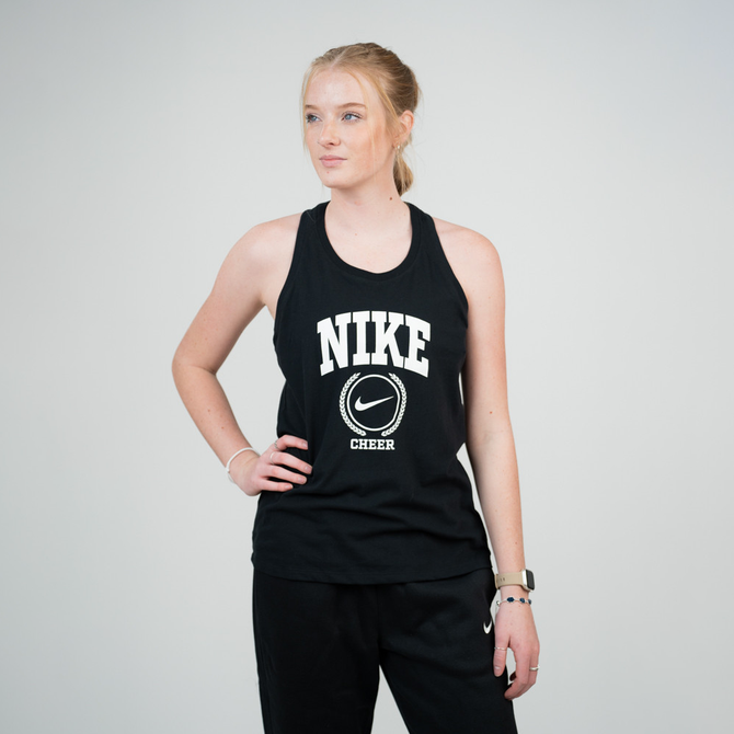 Nike Women's Cheer Crest Tank Dri-Fit Cotton - Black/White