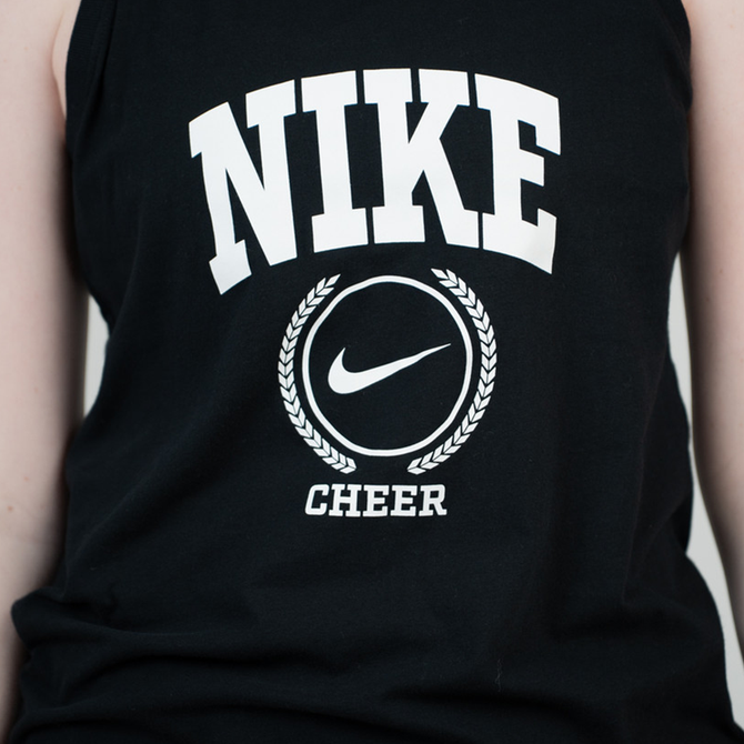 Nike Women's Cheer Crest Tank Dri-Fit Cotton - Black/White