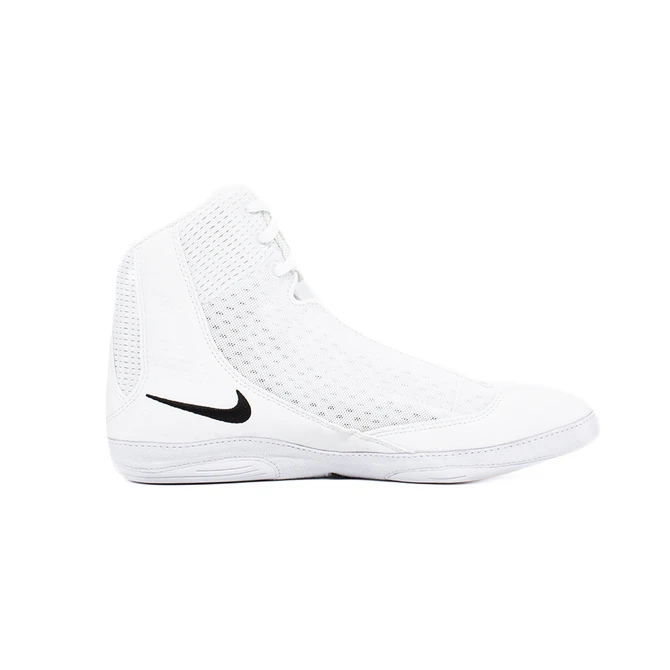 Nike Inflict 4 Wrestling Shoes - Color: 100 - White/Black