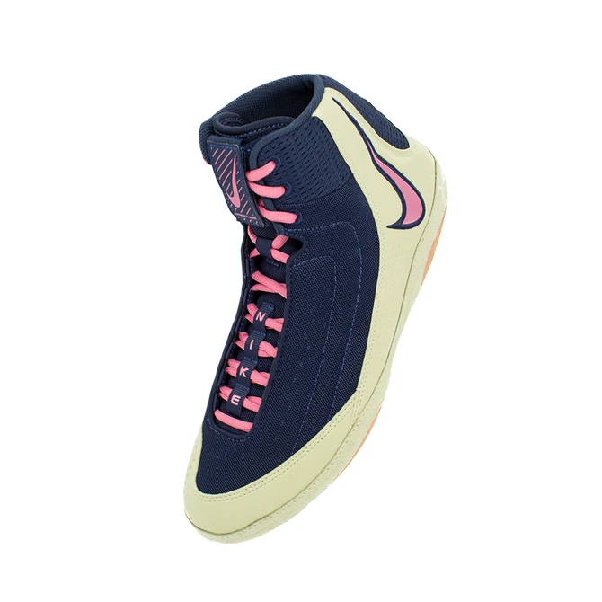 Nike Inflict 4 Wrestling Shoes - Color: 400 - College Navy/ Peony-Olive Aura