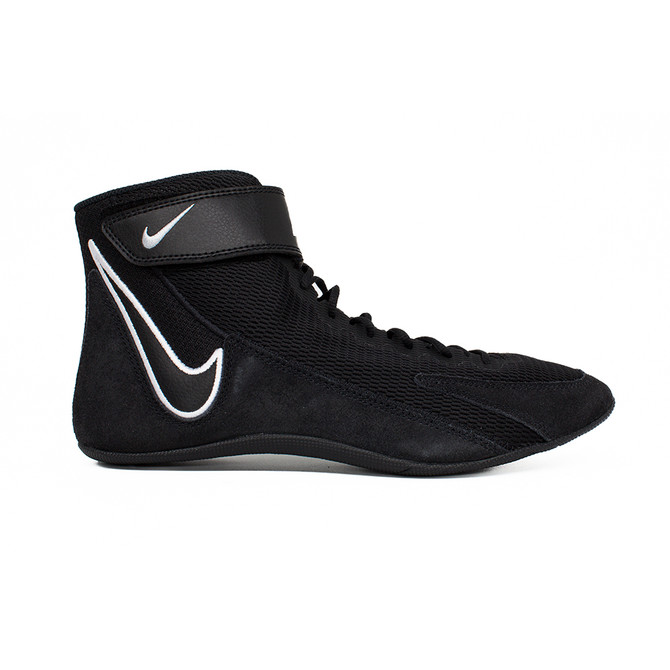 Nike Youth Speedsweep VIII GS Wrestling Shoes - Color: 001-Black/White-Black/Wolf Grey