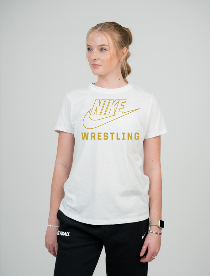 Nike Women's Wrestling Futura Dri-Fit Cotton Tee - White