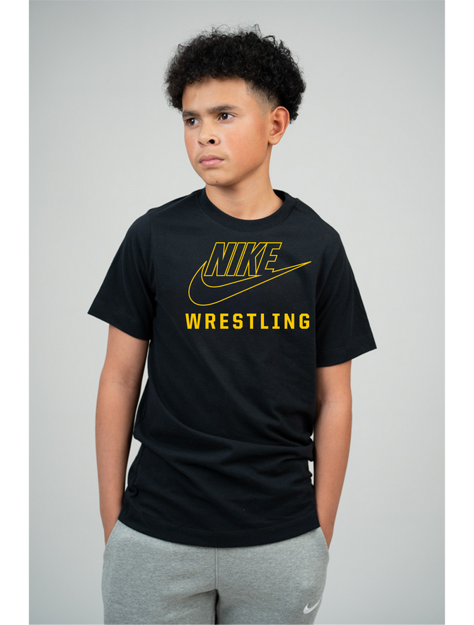Nike Youth Wrestling Futura Dri-Fit Cotton Tee - Black