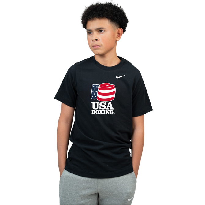 Nike Youth USA Boxing Dri-Fit Cotton Tee - Black