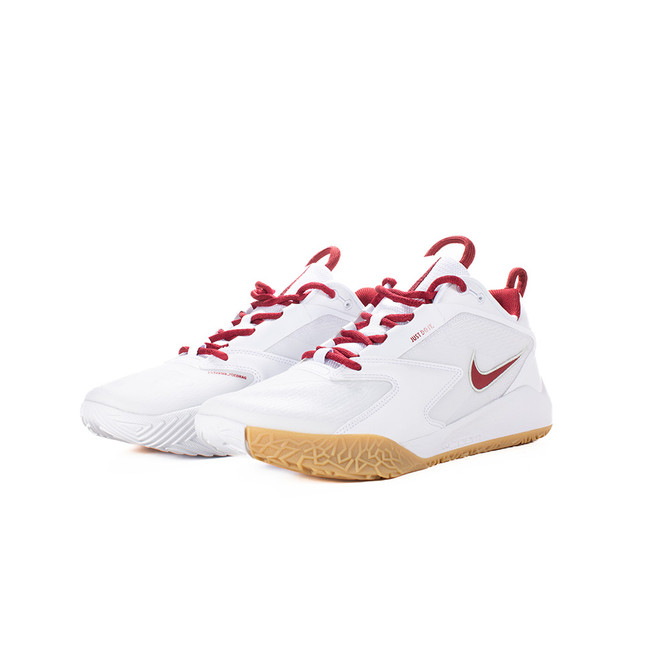 Nike Air Zoom Hyperace 3 Volleyball Shoes - White/Team Crimson/Photon Dust
