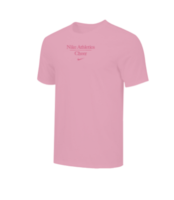 Nike Youth Cheer Athletic 100% Cotton Tee - Pink Foam
