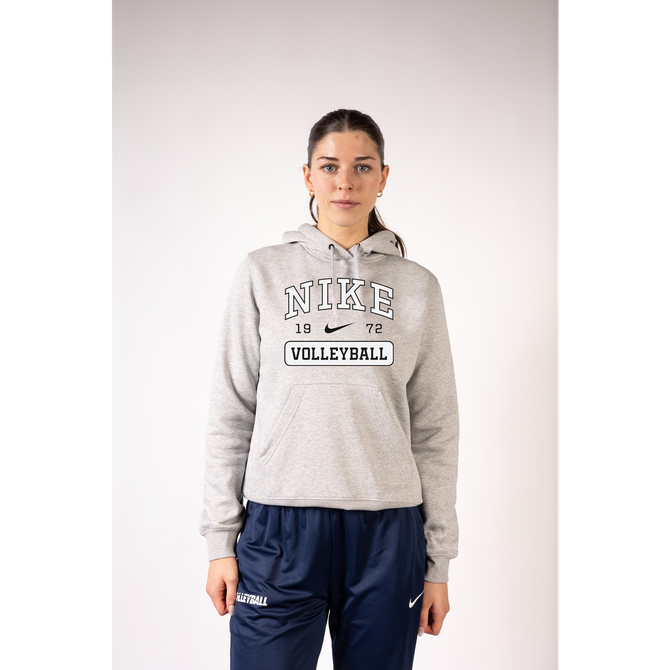 Nike Women's Volleyball 1972 Retro Style Club Fleece Hoodie - Grey
