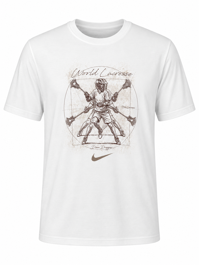 Nike Men's World Lacrosse Athlete Dri-Fit Cotton Tee - White