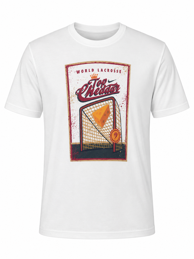 Nike Men's World Lacrosse Top Cheddar Dri-Fit Cotton Tee - White