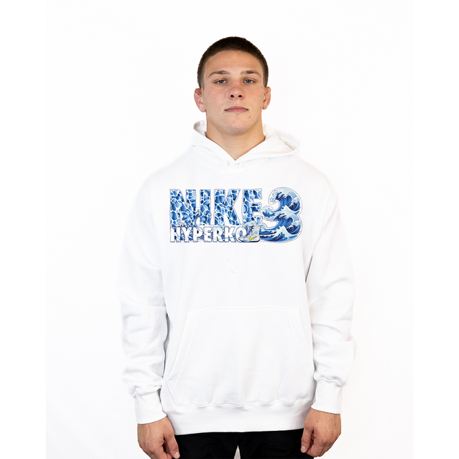  Nike Men's Boxing HyperKO 3 Club Fleece Hoodie - White/Blue