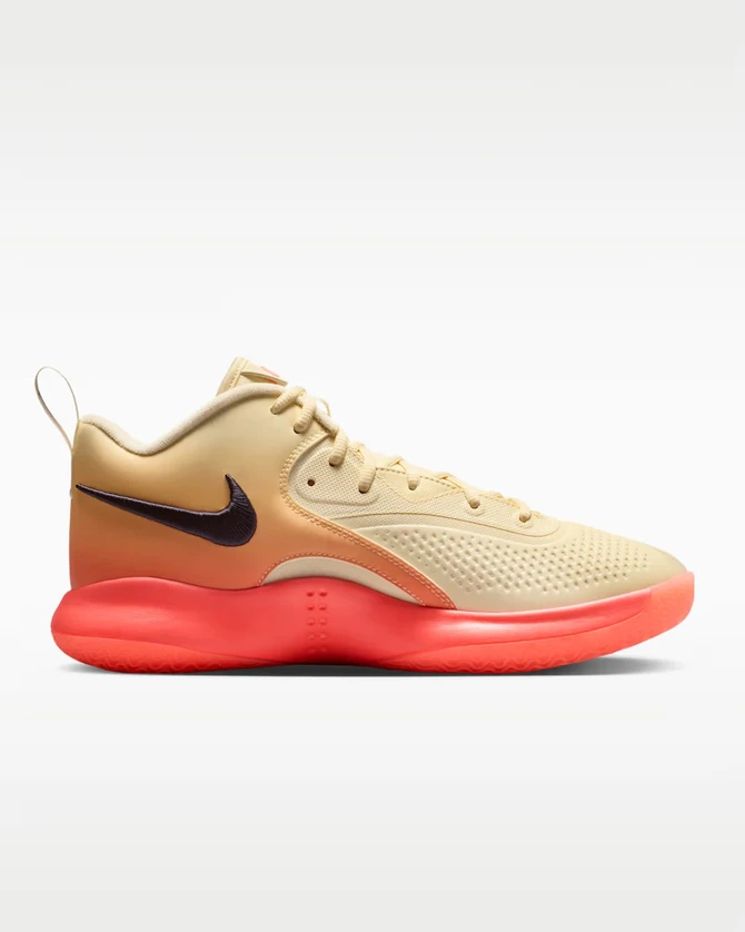 Nike Zoom Hyperset 2 SE Volleyball Shoes - Color: 103 - Coconut Milk / Cave Purple / Hot Lava