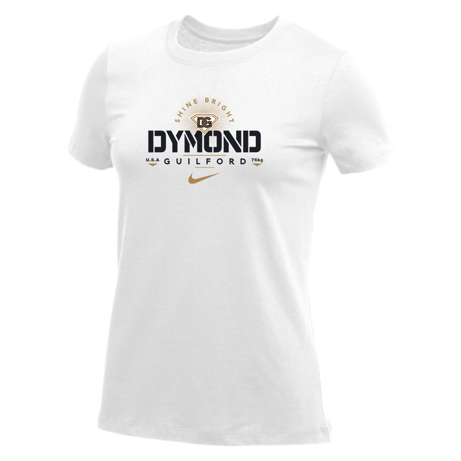 Nike Women's S/S 100% Cotton Tee - DG Shine - White