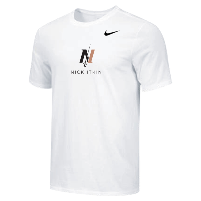Nike Youth 100% Cotton Tee - Itkin Gold Contrast - White