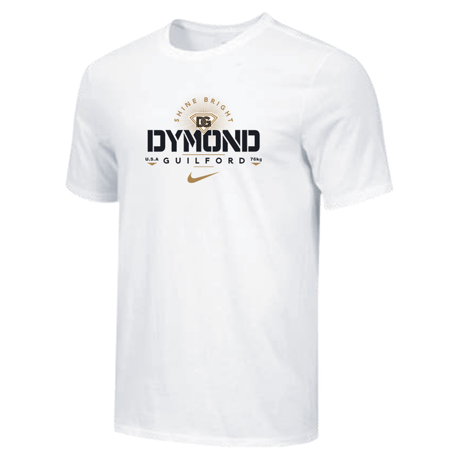 Nike Youth S/S 100% Cotton Tee - DG Shine - White