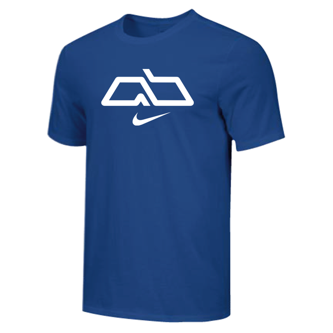 Nike Men's 100% Cotton S/S Tee -   AB Swoosh - Royal