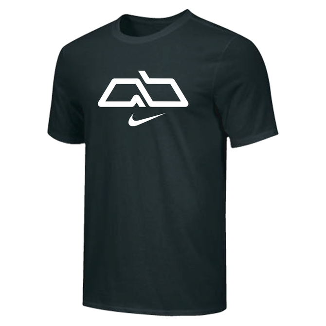 Nike Youth 100% Cotton Tee - AB Swoosh - Black
