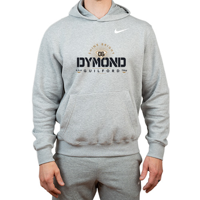 Nike Men's Club Fleece Pullover Hoodie - DG Shine No Swoosh - Heather Grey