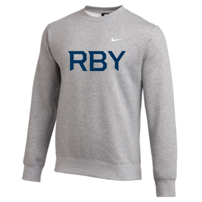 Nike Men's Club Fleece Crew - RBY Solid Dark - Gray