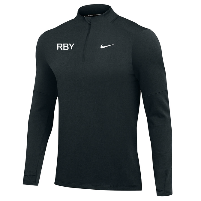 Nike Men's Dri-FIT Element 1/2 Zip Top - RBY Solid Light - Black