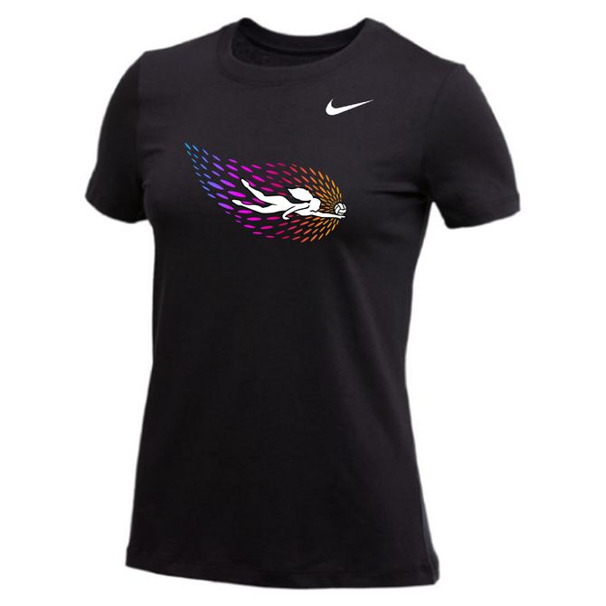 Nike Women's Dri-Fit Cotton Tee - AOVB Flares - Black