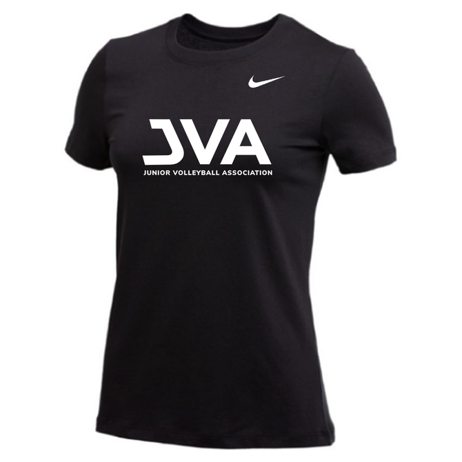 Nike Women's S/S 100% Cotton Tee - JVA Light - Black