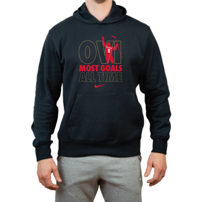 Nike Men's Fleece Hoodie - OVI Most Goals Metallic - Black