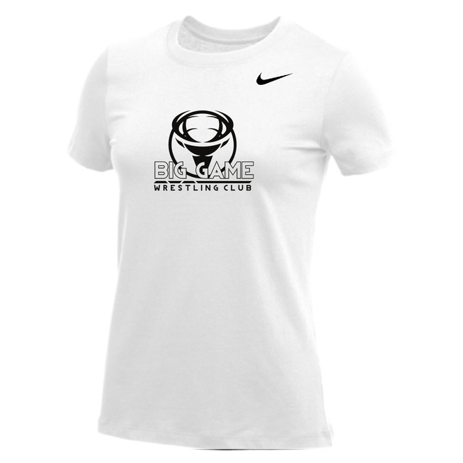 Nike Women's S/S 100% Cotton Tee - BGWC Circle Dark - White