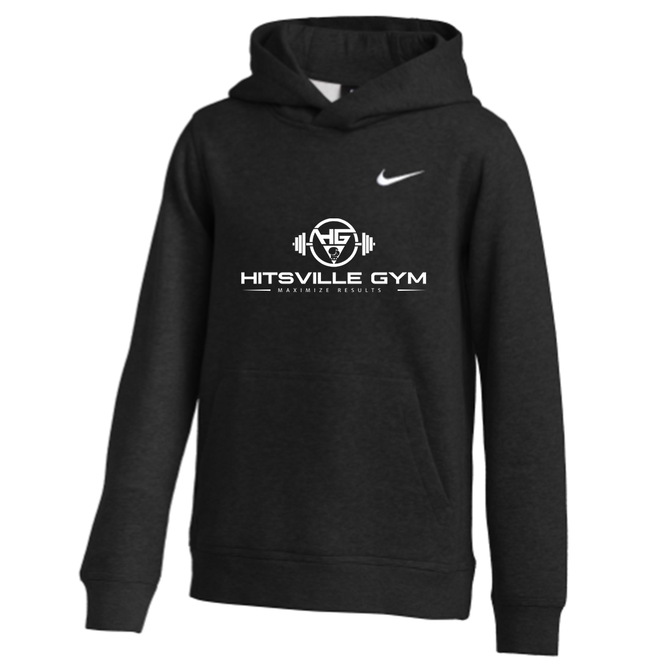 Nike Youth Club Fleece Pullover Hoodie - HG - Black