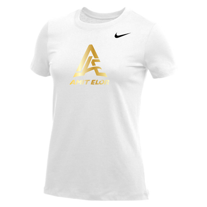 Nike Womens Wrestling AE Monogram With Amit Flex Dri-Fit Cotton SS Tee - White
