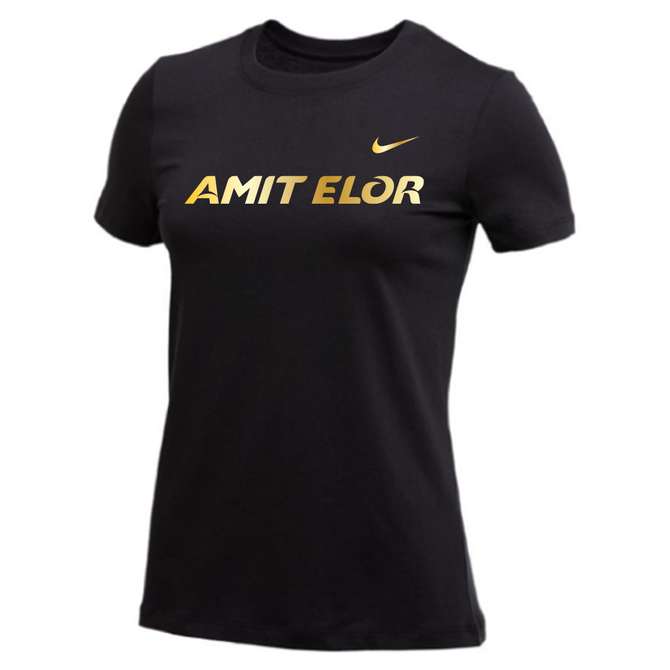Nike Womens Wrestling AE Wordmark Dri-Fit Cotton SS Tee - Black