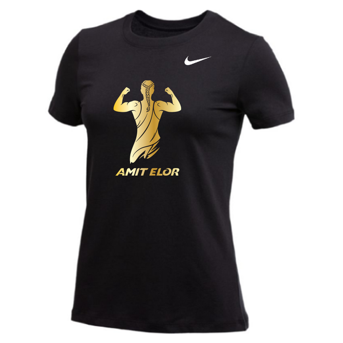 Nike Womens Wrestling AE Front Flex Name Dri-Fit Cotton SS Tee - Black