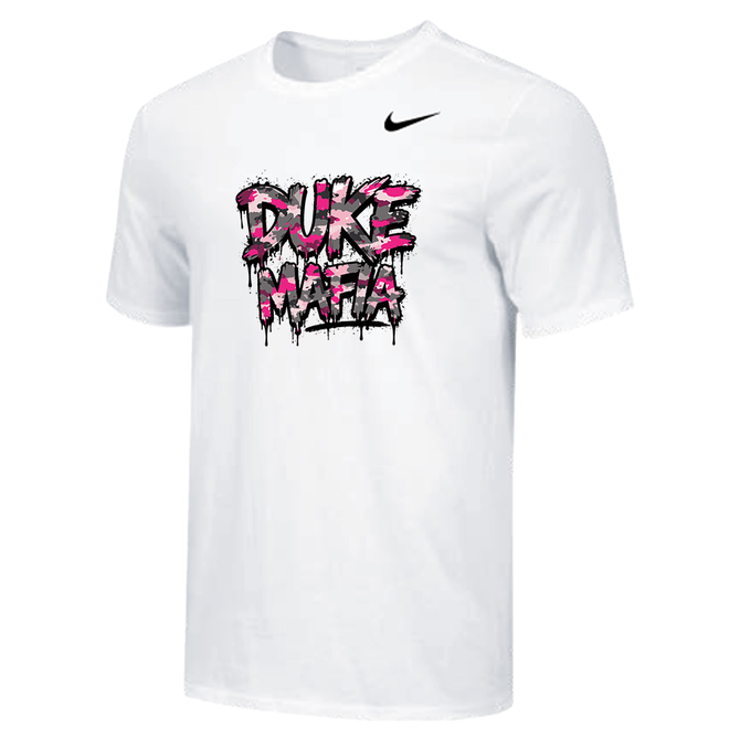 Nike Youth Wrestling Pink Graffiti Full Center Dri-Fit Cotton S/S Tee - White