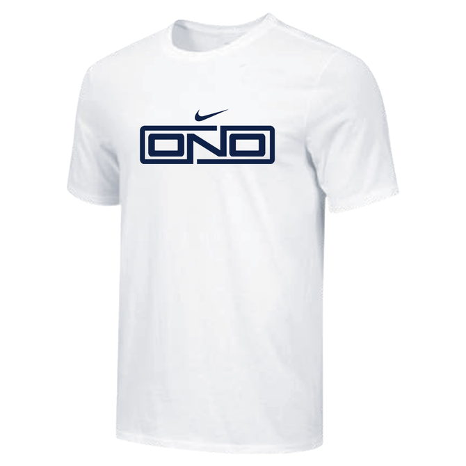 Nike Youth Wrestling Ono Wordmark Full Center Dri-Fit Cotton S/S Tee - White