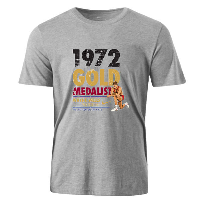 Nike Men's Wrestling Wayne Wells 1972 Gold Medalist Cotton SS Tee