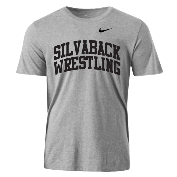 Nike Youth Wrestling Silvaback Wrestling Curved DFC SS Tee - Grey