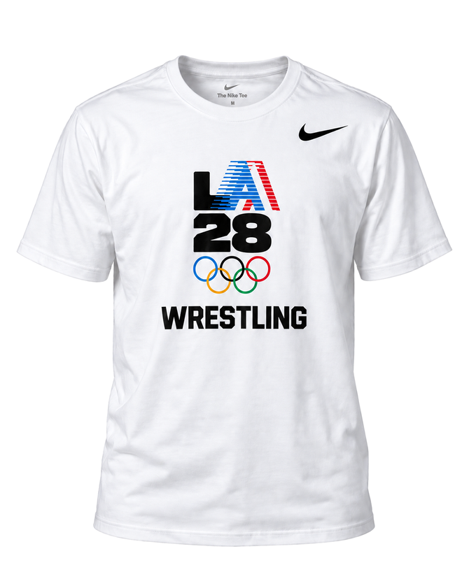Nike Men's Wrestling LA28 Wrestling Cotton Core S/S Tee - White