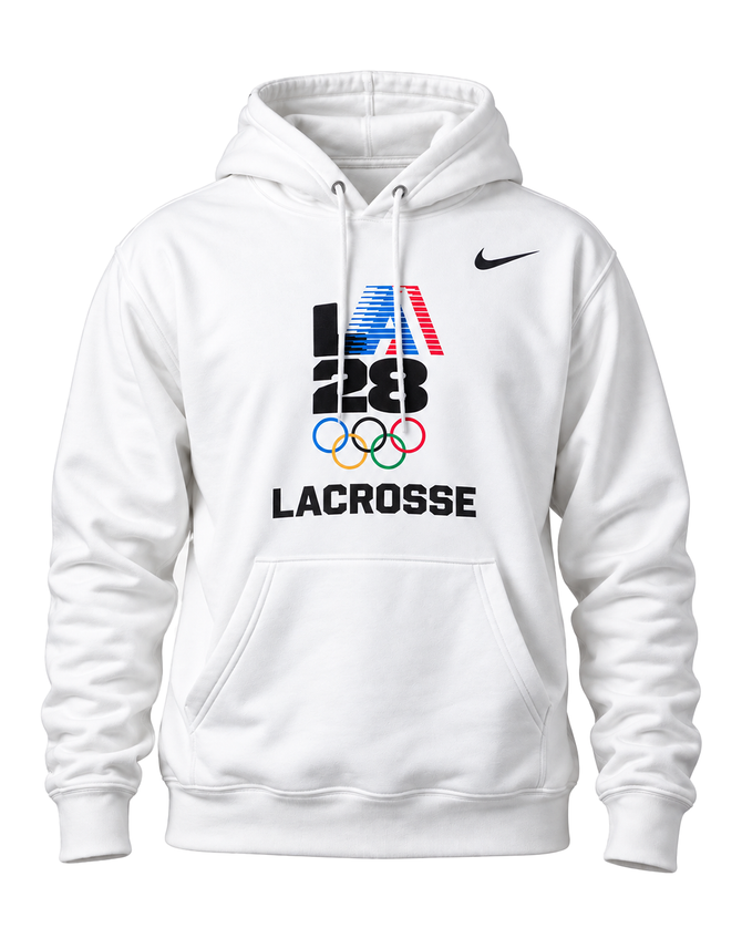 Nike Men's Lacrosse LA28 Cotton Club Fleece Hoodie - White