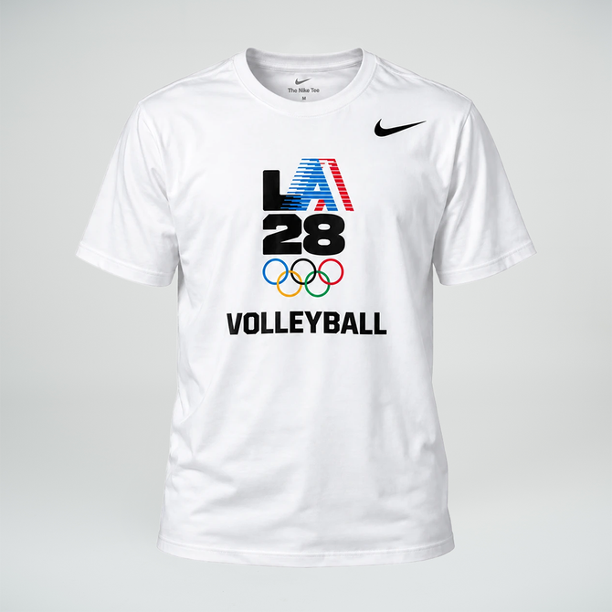 Nike Men's Volleyball LA28 Cotton Core SS Tee -  White