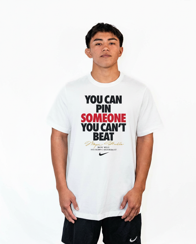 Nike Men's Wrestling Wayne Wells Cant Beat Dri-Fit Cotton  S/S Tee