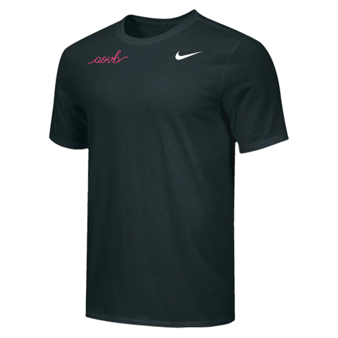Nike Men's Volleyball AOVB Cursive Pocket Dri-Fit Cotton S/S Tee - Black