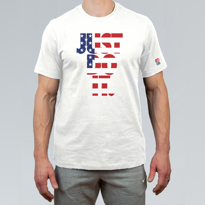 Nike Men's USA Boxing Just Do It Dri-Fit Cotton S/S Tee - White