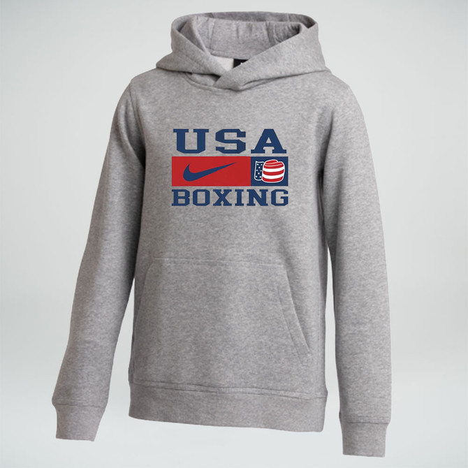 Nike Youth USA Boxing Fleece Hoodie - Grey